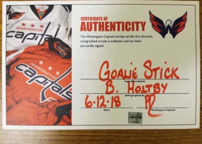 13-3 Braden Holtby (Washington Capitals Goalie) Autographed Game Used Stick
